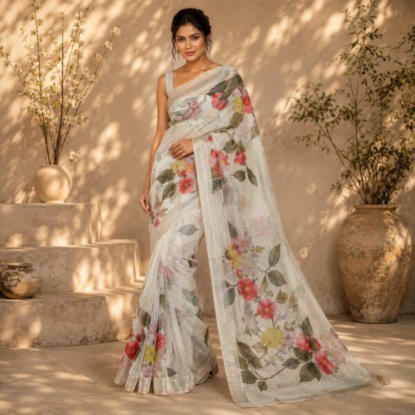 Digital print sarees